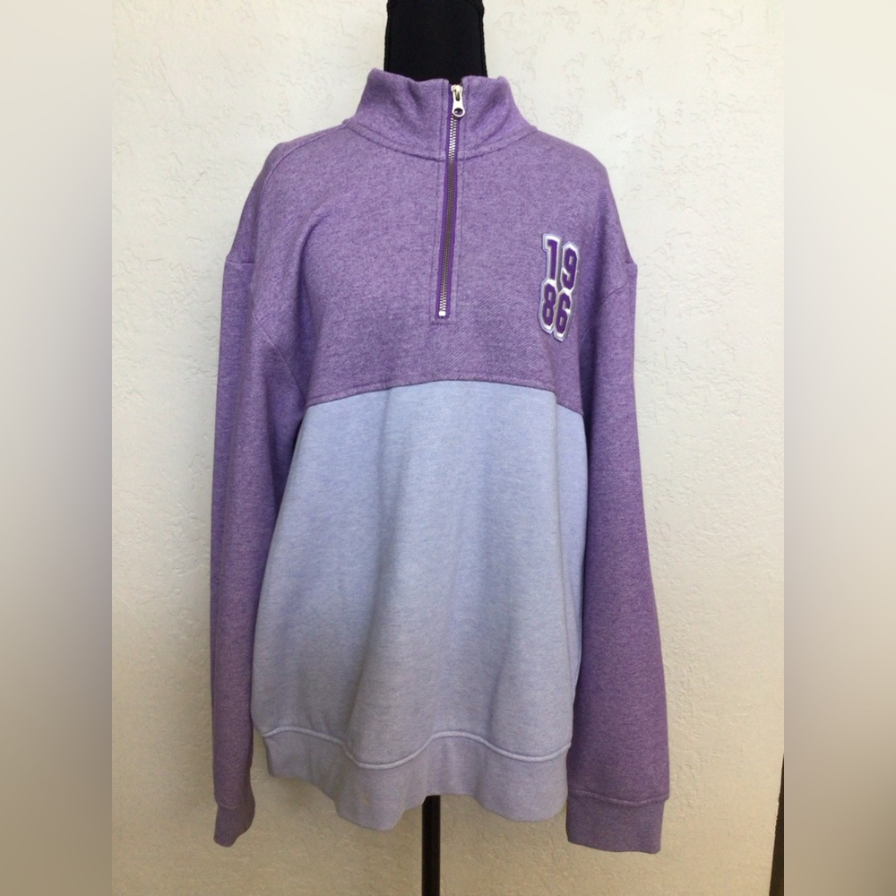 Original Use Purple and Lavender Half-Zip Women's Sweater